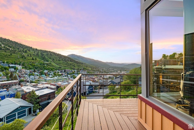 235 Mchenry Ave, Park City, UT 84060 - balcony at dusk featuring a mountain view