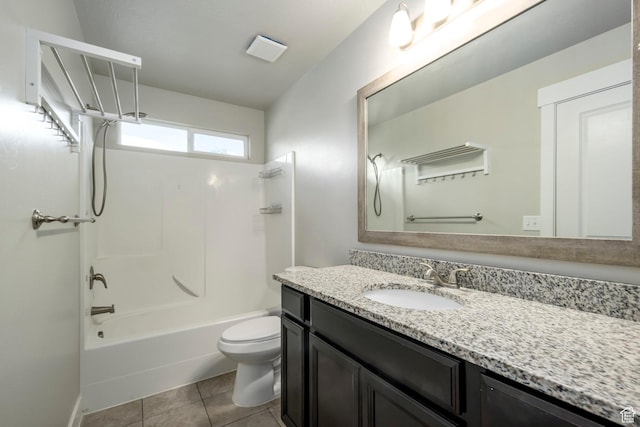 1728 E Shadow Dr, Eagle Mountain, UT 84005 - full bathroom with vanity, shower / bathtub combination, and tile patterned floors