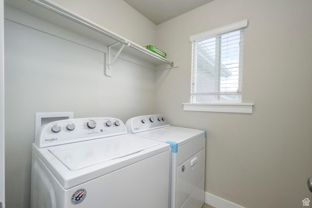 1728 E Shadow Dr, Eagle Mountain, UT 84005 - washroom with washer and clothes dryer and healthy amount of natural light