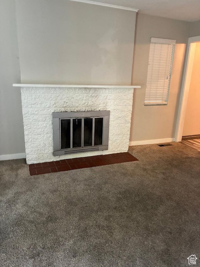 553 Clark St, Woods Cross, UT 84010 - detailed view of a stone fireplace and carpet floors