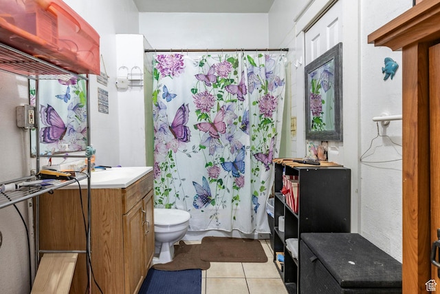 2438 B Ave, Ogden, UT 84401 - bathroom with vanity, tile patterned flooring, and shower / bath combo