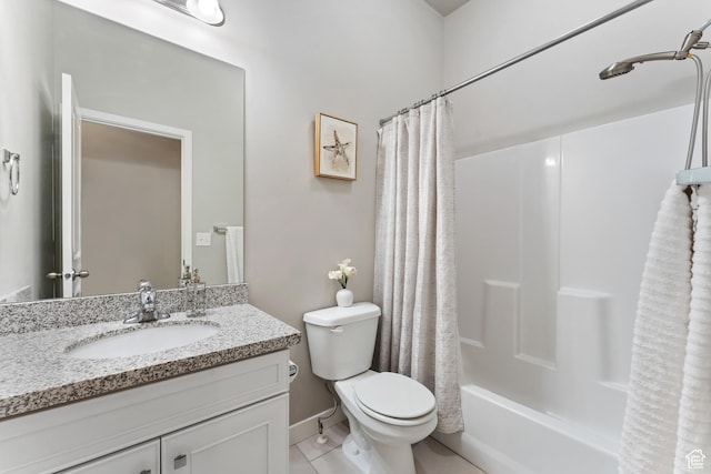 3301 W Cramden Dr, Lehi, UT 84043 - bathroom with vanity, shower / tub combo with curtain, and tile patterned flooring