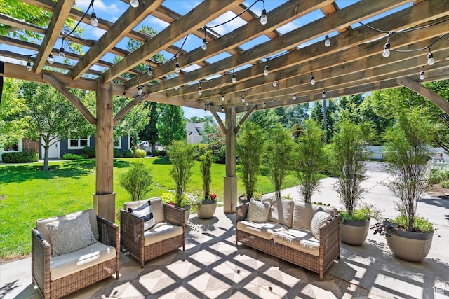 93 S 200 E, Kaysville, UT 84037 - view of patio featuring an outdoor living space and a pergola
