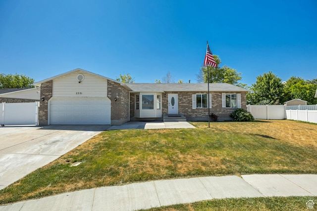 2331 W 13190 S, Riverton, UT 84065 - ranch-style home featuring an attached garage, concrete driveway, and brick siding