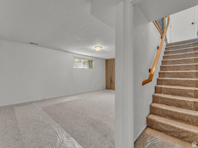 3112 W 5685 S, Taylorsville, UT 84129 - stairway with carpet floors and a textured ceiling