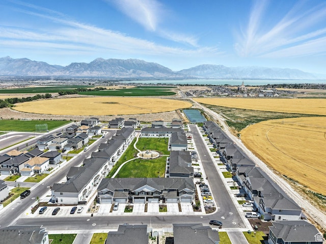 5084 E Lakefield Dr E, Eagle Mountain, UT 84005 - aerial perspective of suburban area with a mountain backdrop