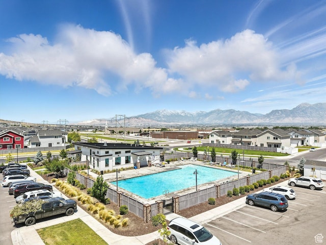5084 E Lakefield Dr E, Eagle Mountain, UT 84005 - community pool featuring a mountain view