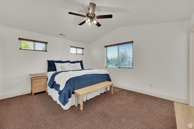 1879 W 2250 N, Lehi, UT 84043 - carpeted bedroom with lofted ceiling and a ceiling fan