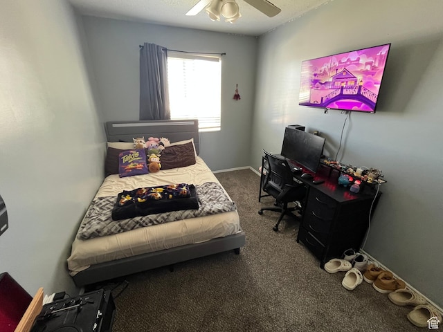 6433 S Laurel Canyon Dr W, Salt Lake City, UT 84118 - bedroom featuring carpet floors, ceiling fan, and an office area