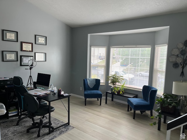 6433 S Laurel Canyon Dr W, Salt Lake City, UT 84118 - office area with plenty of natural light, light wood finished floors, and a textured ceiling