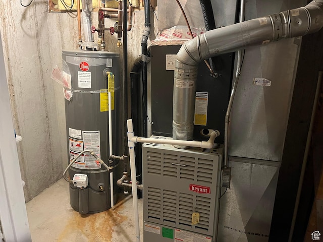6433 S Laurel Canyon Dr W, Salt Lake City, UT 84118 - utilities with strapped water heater and heating unit