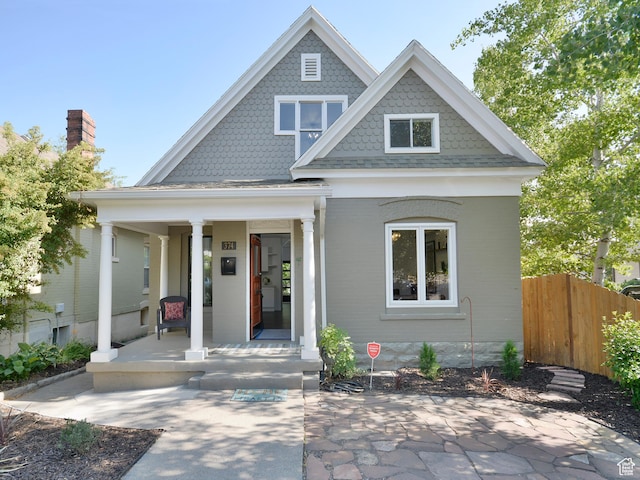 374 E 6th Ave, Salt Lake City, UT 84103 - view of front of property featuring covered porch