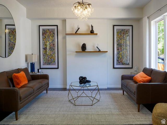 374 E 6th Ave, Salt Lake City, UT 84103 - living room with a chandelier and arched walkways