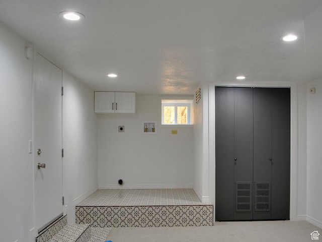 374 E 6th Ave, Salt Lake City, UT 84103 - laundry room with hookup for an electric dryer, washer hookup, recessed lighting, and cabinet space