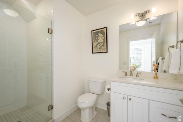 10465 S Beetdigger Blvd, Sandy, UT 84070 - full bath featuring vanity, a stall shower, and tile patterned floors