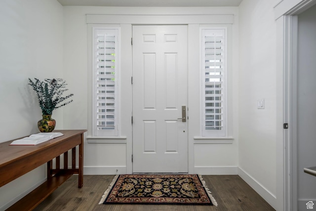 10465 S Beetdigger Blvd, Sandy, UT 84070 - entrance foyer with dark wood finished floors and baseboards