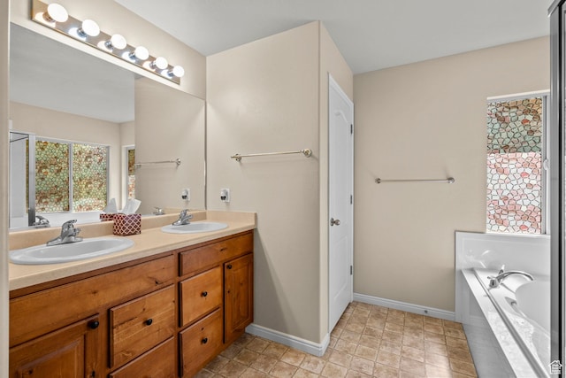 1221 S 130th St E, Payson, UT 84651 - bathroom with double vanity and a bath