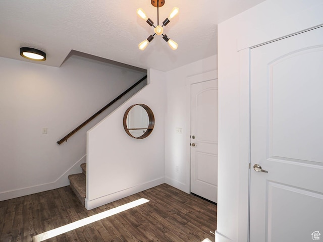 1792 W Dalmeny Way, Riverton, UT 84065 - foyer featuring wood finished floors, stairway, and a chandelier