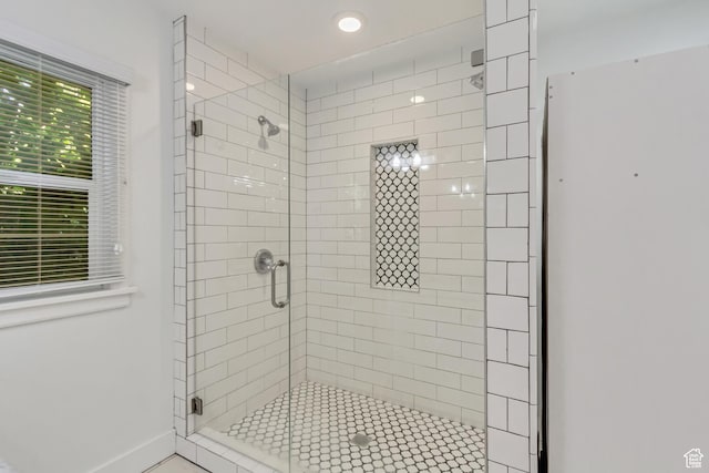 1381 E 1300 S, Salt Lake City, UT 84105 - full bathroom featuring a stall shower and recessed lighting