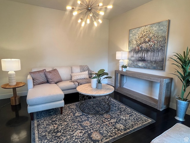 10337 S Wapati Moon Pl, South Jordan, UT 84095 - living area with a chandelier and wood finished floors