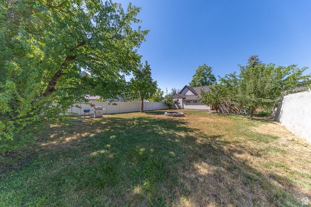 525 3rd St, Ogden, UT 84404 - fenced backyard with a fire pit