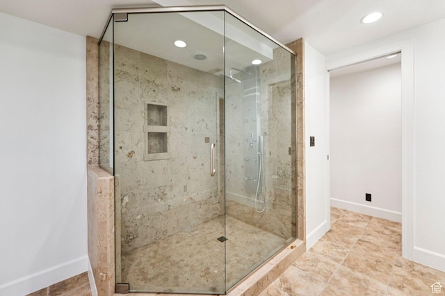 4307 Churchill Dr N Unit 97, Provo, UT 84604 - bathroom with a shower stall and recessed lighting
