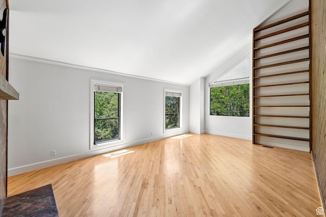 4307 Churchill Dr N Unit 97, Provo, UT 84604 - unfurnished living room featuring wood finished floors and lofted ceiling