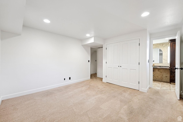 4307 Churchill Dr N Unit 97, Provo, UT 84604 - unfurnished bedroom featuring light carpet, recessed lighting, and ensuite bath