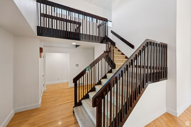 4307 Churchill Dr N Unit 97, Provo, UT 84604 - stairs with a high ceiling and wood finished floors