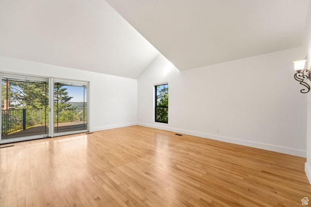 4307 Churchill Dr N Unit 97, Provo, UT 84604 - unfurnished room featuring light wood-style floors and lofted ceiling
