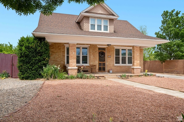 266 W 200 S, Hurricane, UT 84737 - bungalow with covered porch, brick siding, and a shingled roof