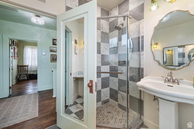 266 W 200 S, Hurricane, UT 84737 - full bathroom featuring wood finished floors and a stall shower