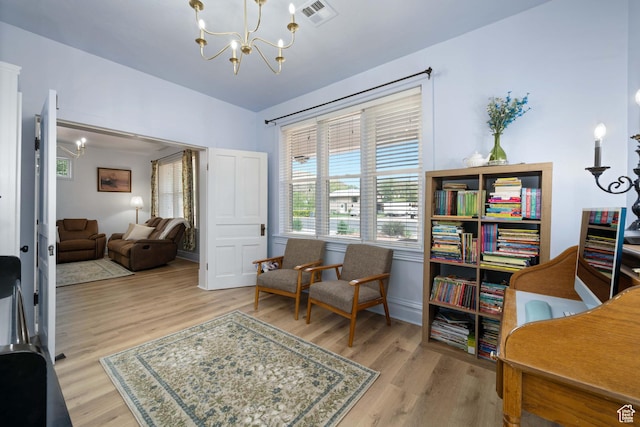 266 W 200 S, Hurricane, UT 84737 - living area featuring a chandelier and wood finished floors