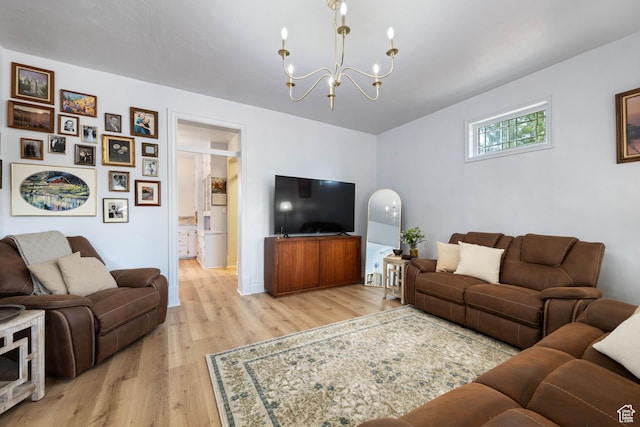 266 W 200 S, Hurricane, UT 84737 - living room with a chandelier and light wood-type flooring