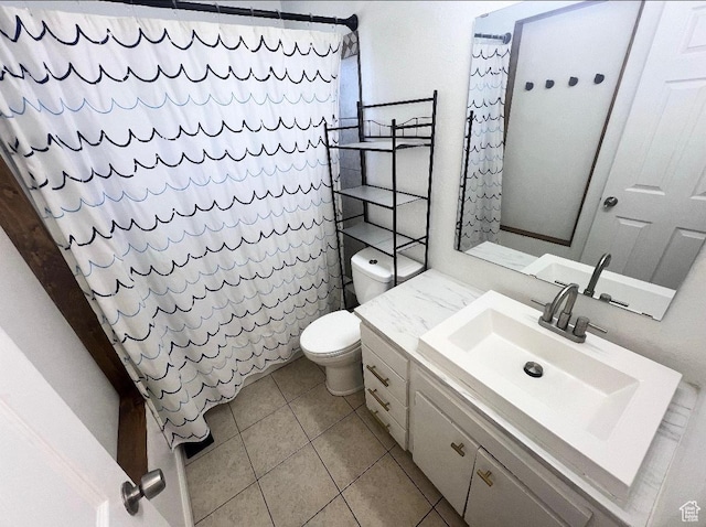 1128 W 600 N, Orem, UT 84057 - full bathroom featuring vanity, tile patterned flooring, and a shower with curtain