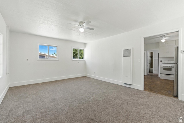 175 S 200 E, Payson, UT 84651 - unfurnished room with a heating unit, a ceiling fan, and carpet floors