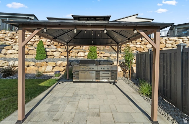 5488 N Valley Rd E, Lehi, UT 84043 - view of patio / terrace with a gazebo and grilling area