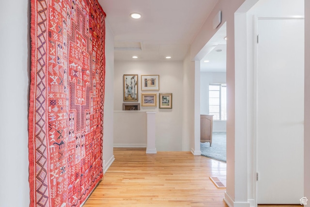420 E 12th Ave, Salt Lake City, UT 84103 - corridor featuring wood finished floors and recessed lighting