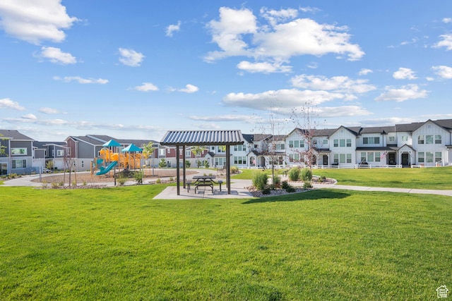 937 W Terracotta Dr, Saratoga Springs, UT 84045 - community jungle gym featuring a residential view and a lawn