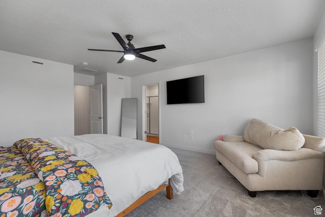 937 W Terracotta Dr, Saratoga Springs, UT 84045 - carpeted bedroom with a ceiling fan and a textured ceiling
