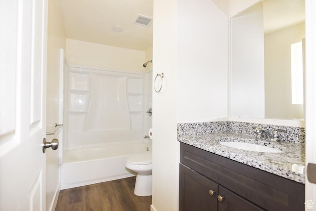 327 N 600 W, Grantsville, UT 84029 - full bath with vanity, wood finished floors, and shower / bathtub combination