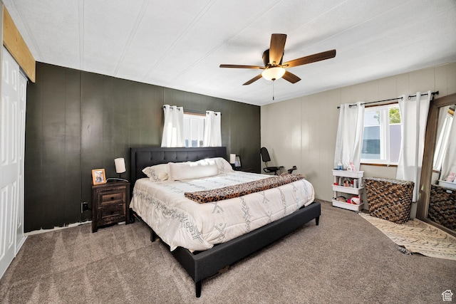 20105 N 5000 W, Plymouth, UT 84330 - bedroom featuring carpet and ceiling fan