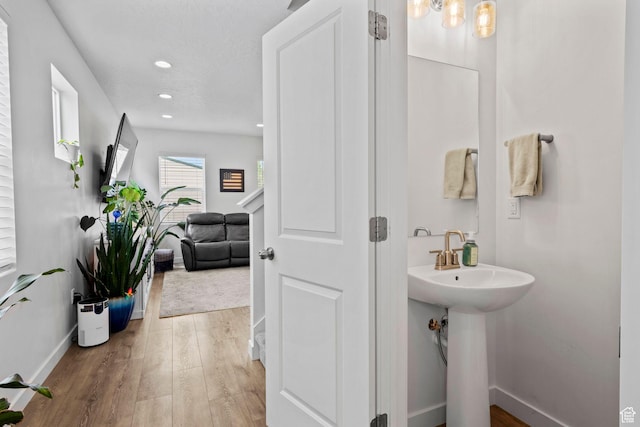 1162 W 1100 S, Clearfield, UT 84015 - bathroom featuring wood finished floors and recessed lighting