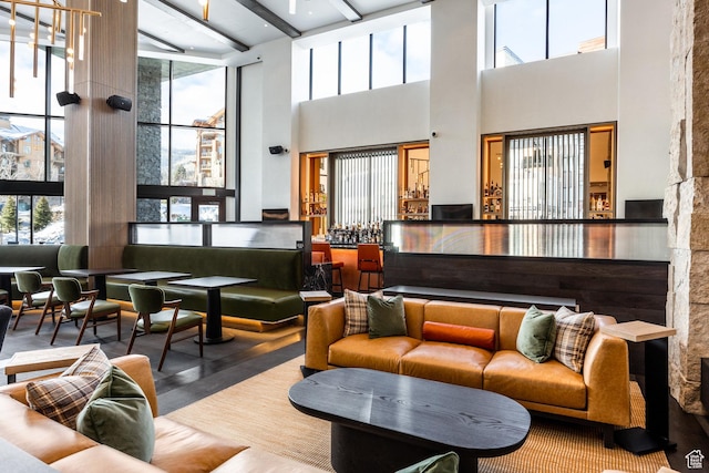 2417 W High Mountain Rd Unit 2416, Park City, UT 84098 - lobby featuring a high ceiling and beam ceiling