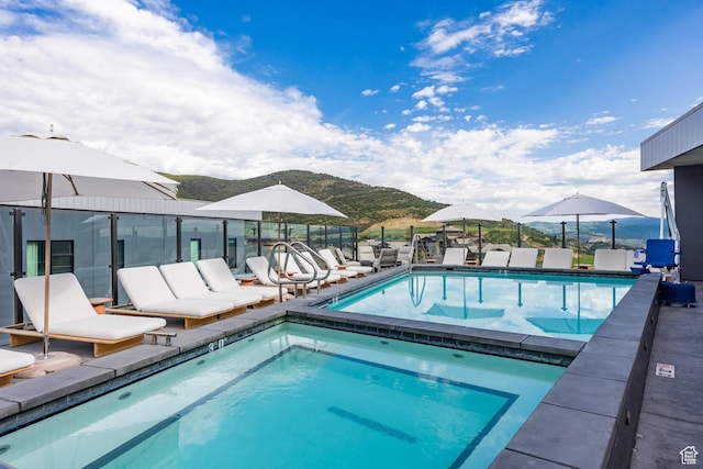 2417 W High Mountain Rd Unit 2416, Park City, UT 84098 - community pool with a mountain view and a community hot tub