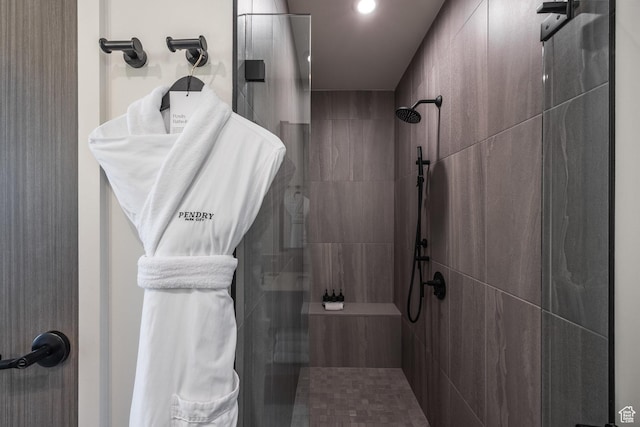 2417 W High Mountain Rd Unit 2416, Park City, UT 84098 - full bathroom with a tile shower and recessed lighting