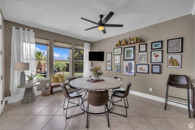 38 W 1725 S, Washington, UT 84780 - dining room with a ceiling fan and light tile patterned flooring
