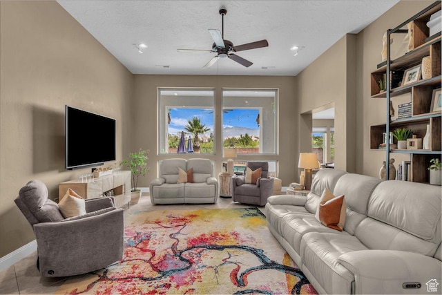 38 W 1725 S, Washington, UT 84780 - living room featuring ceiling fan and light tile patterned flooring