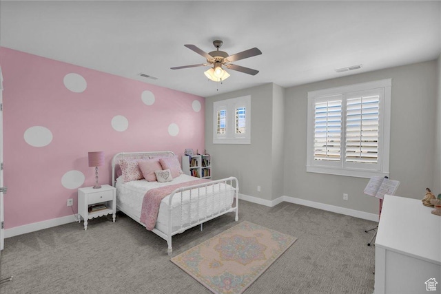2249 E Fieldstone Cir, St George, UT 84790 - carpeted bedroom featuring baseboards and ceiling fan