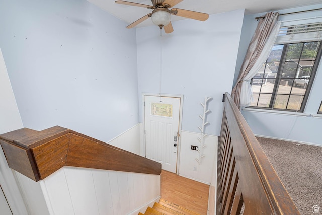 564 S 940 W, Cedar City, UT 84720 - stairs featuring wood finished floors and a ceiling fan